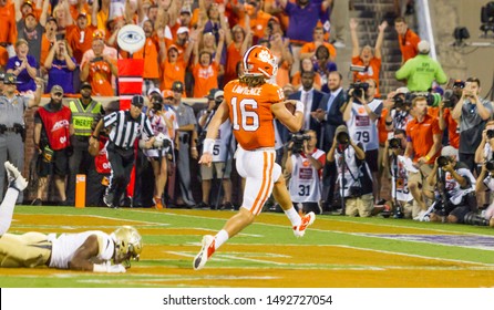 Trevor Lawrence #16 - Clemson Tigers Host Georgia Tech Yellow Jackets On Thursday 8-29-19 At Clemson Memorial Stadium In Clemson South Carolina USA 