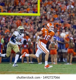 Trevor Lawrence #16 - Clemson Tigers Host Georgia Tech Yellow Jackets On Thursday 8-29-19 At Clemson Memorial Stadium In Clemson South Carolina USA 