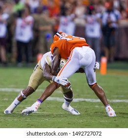 Trevor Lawrence #16 - Clemson Tigers Host Georgia Tech Yellow Jackets On Thursday 8-29-19 At Clemson Memorial Stadium In Clemson South Carolina USA 