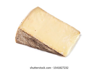 Triangle cut out of natural hard cheese isolated on white background. - Powered by Shutterstock
