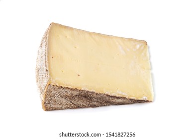 Triangle cut out of natural hard cheese isolated on white background. - Powered by Shutterstock