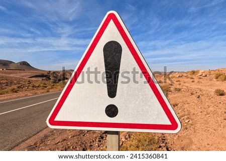 Triangle Danger Warning Sign, Exclamation Mark Sign