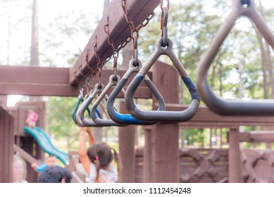 Triangle Monkey Bars At The Park 