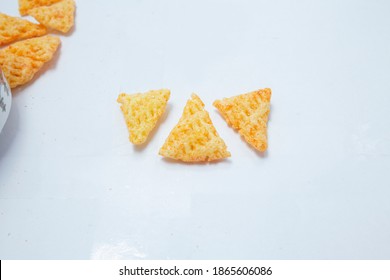 Triangle Shape Fry Crunchy Snack Stock Photo