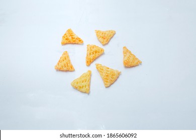 Triangle Shape Fry Crunchy Snack Stock Photo