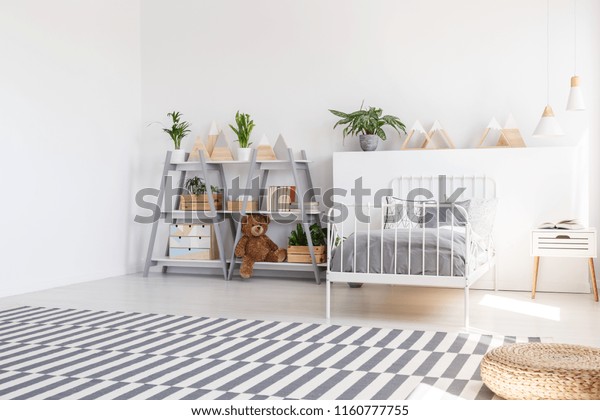 Triangle Shape Shelves Unit Wooden Decorations Stock Photo Edit