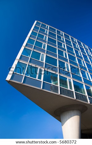 triangle shaped modern architcture office building