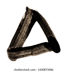 A Triangle Symbol By Japanese Calligraphy Brush