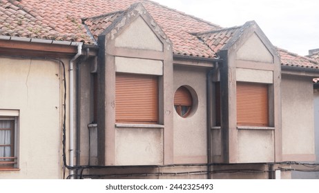 Triangle window in a building