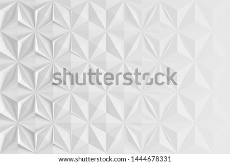 Triangular abstract geometric gray background of triangular volumetric elements of different random size. 3D illustration