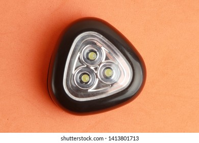 triangular black flashlight led light