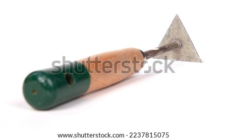 Triangular Paint Scraper knife, isolated on white