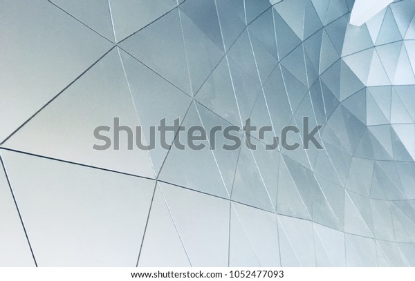 Triangulated Wall Cladding Inside Mitec Malaysia Stock Photo Edit Now 1052477093