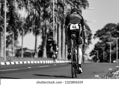 Triathlete registration during triathlon on the campus of the University of São Paulo in Pirassununga, Brazil - Powered by Shutterstock