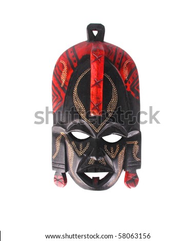 Tribal African mask used in traditional ceremonies.