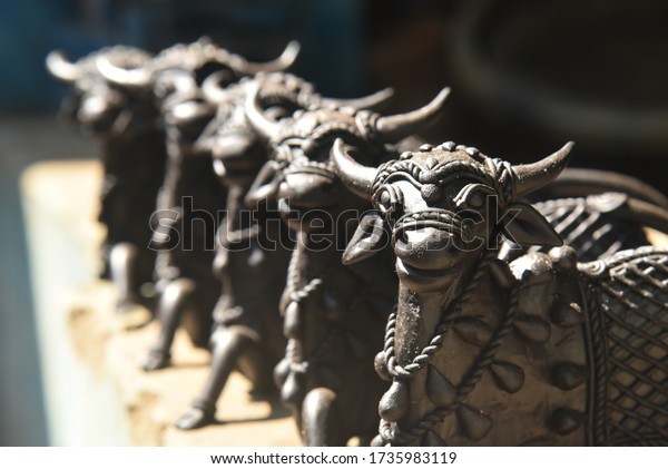 Tribal Nandi Cow Black Metal Handicrafts Stock Photo (Edit Now) 1735983119