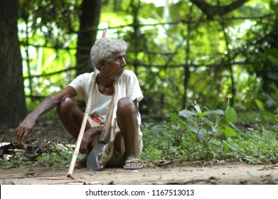 Tribal Old Men At Rural Area 25th Jan 2018 Hyderabad India