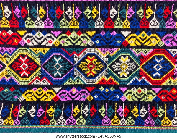 Tribal Pattern Fabric Hill Tribe Native Stock Photo (Edit Now) 1494559946