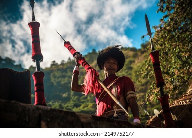 Tribal People Performing Traditional Culture At Hornbill Festival At Nagaland, India 6th December 2021