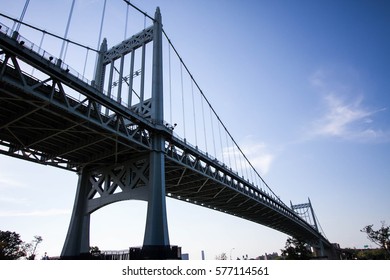 Triborough Bridge With Blue Sky