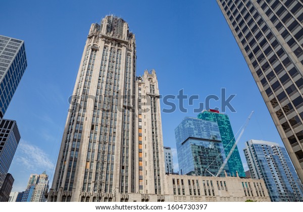 Tribune Tower located at North Michigan Avenue in\
Chicago, Illinois, United\
States.