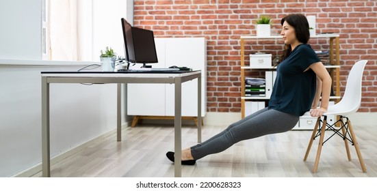 Triceps Dips Chair Exercise At Office Desk