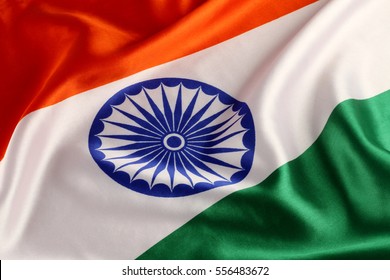 Tricolor Indian National Flag - Closeup