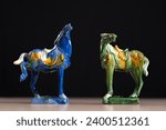 tri-coloured glazed pottery of the Tang Dynasty, Tang sancai glaze horses
