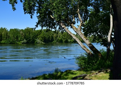 Triel Sur Seine; France - June 1 2020 : The Seine Riverside