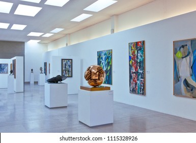 Trieste, Italy - August 9, 2010:  The Section Of Modern Art In The Rivoltella Museum