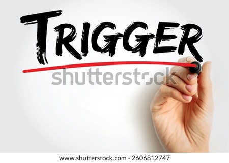 Trigger text quote, concept background