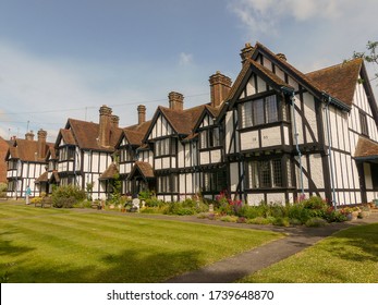 Tring, Hertfordshire, England, UK - May 24th 2020: Louisa Cottages, Park Road, Tring. Charitable almshouses opened in 1893 and 1901.