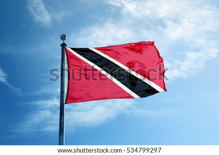 Trinidad and Tobago flag on the mast