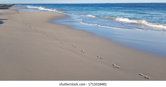 Trinity Beach Foot Prints Sunny