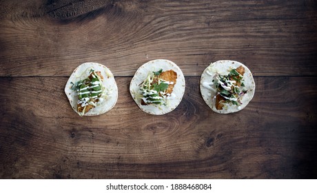 A Trio Of Crispy Fish Tacos With Room For Copy