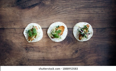 A Trio Of Crispy Fish Tacos With Room For Copy