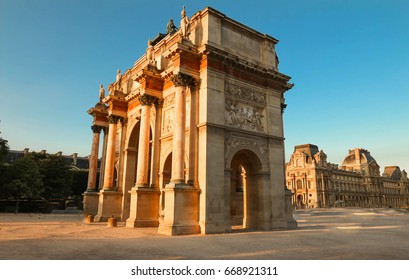 The Triomphal Arch of Carroussel in Paris, France.