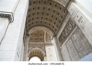 Triomphe Honours Those Who Fought And Died For France In The French Revolutionary And Napoleonic Wars.paris Ftance