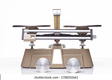 A Triple Beam Balance Used To Measure The Mass Of Materials.