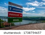 The Triple Frontier, a tri-border area 
between Paraguay, Argentina and Brazil, Brazilian side.
"Marco das tres fronteiras" means "landmark of the three borders". "Foz do Iguacu"- name of the city.