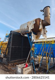 Triplex mud pump powered by a 16-cylinder engine, delivering reliable high-pressure fluid circulation for demanding oil and gas drilling operations with strength, efficiency, and consistent performance.