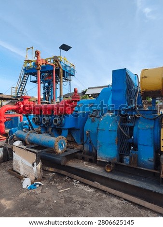 Triplex mud pump powered by a 16-cylinder engine, delivering reliable high-pressure fluid circulation for demanding oil and gas drilling operations with strength, efficiency, and consistent performance.