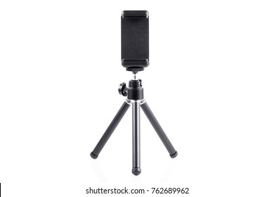 Tripod For Mobile Phone On White