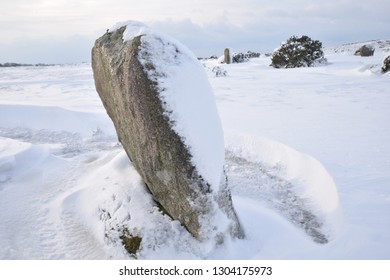 Trippet Stones Bodmin Moor Winter