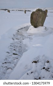 Trippet Stones Bodmin Moor Winter