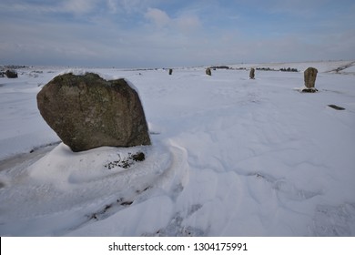 Trippet Stones Bodmin Moor Winter