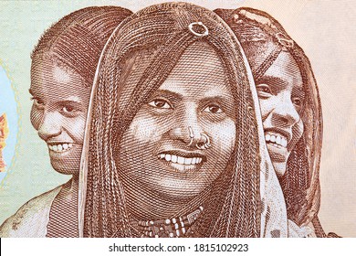 Triptych Of Portraits Eritrea Women From Money