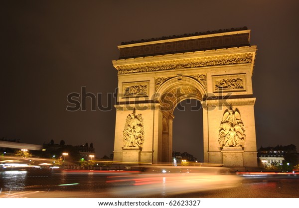 Triumph Arch at night, Paris
France