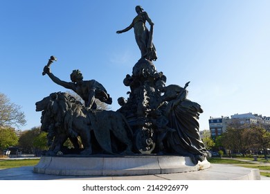 The Triumph Of The Republic In The Center Of The Place De La Nation Square, Paris, France.