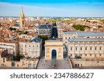 Triumphal Arch or Arc de Triomphe in Montpellier city in France